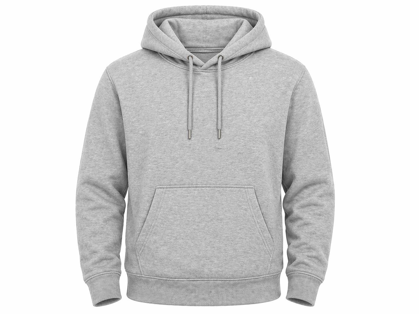 Gray hoodie on a white background