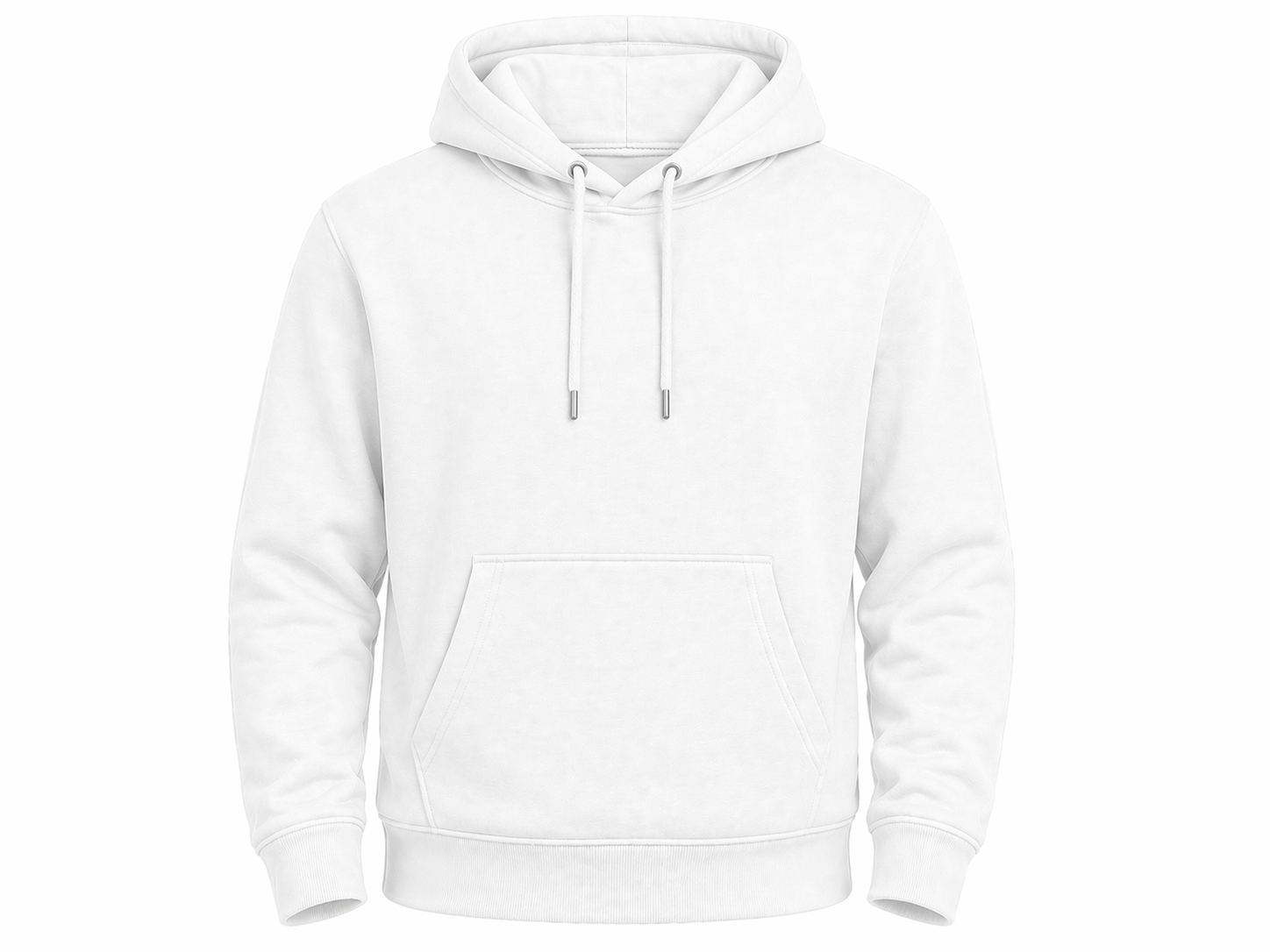 White hoodie on a white background