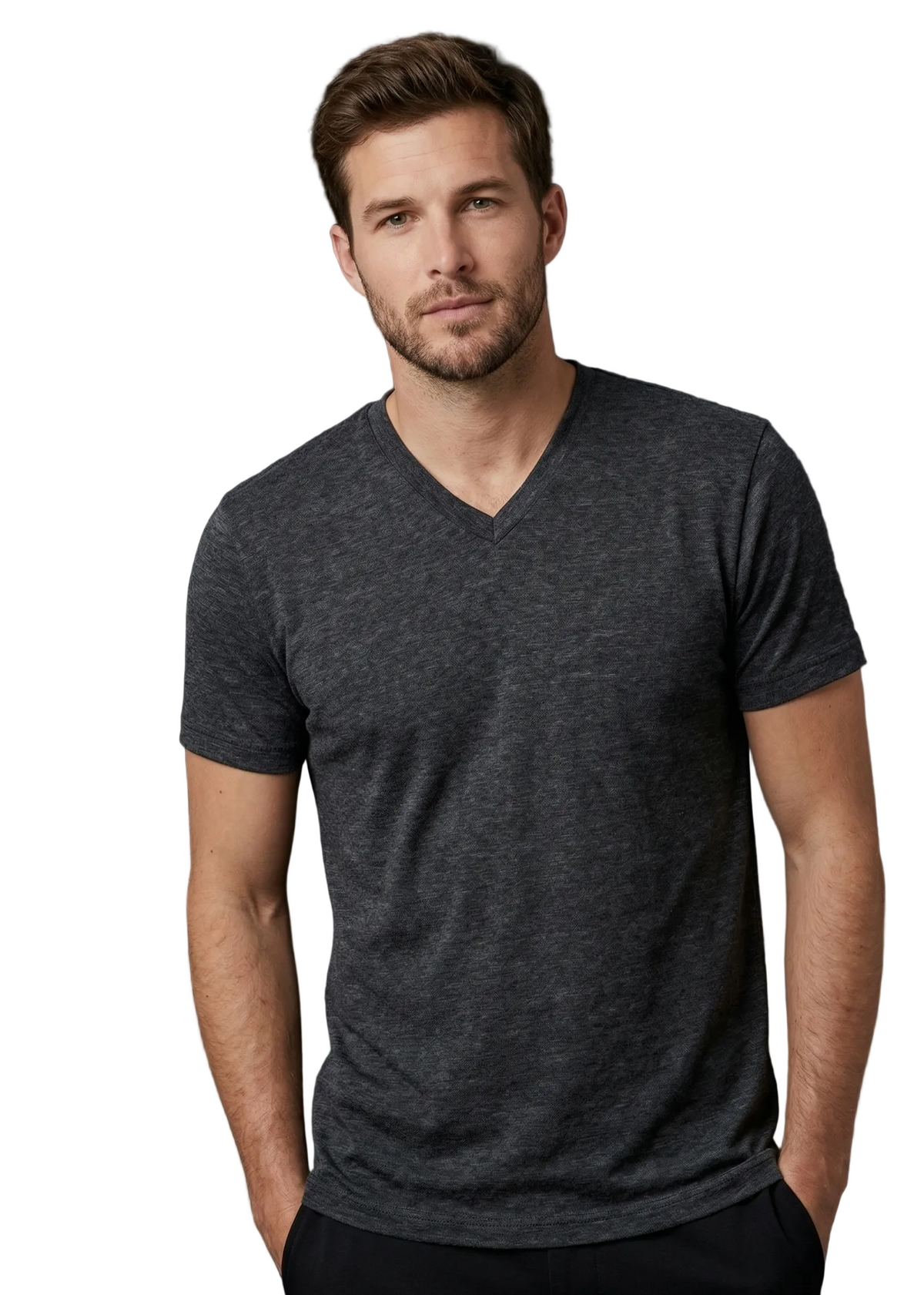 grey shirt